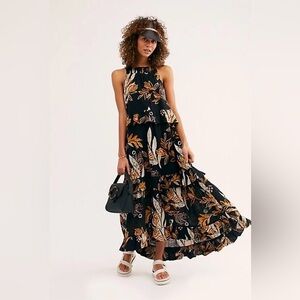 Free People | Anita Botanical-Print Maxi Dress, Size S